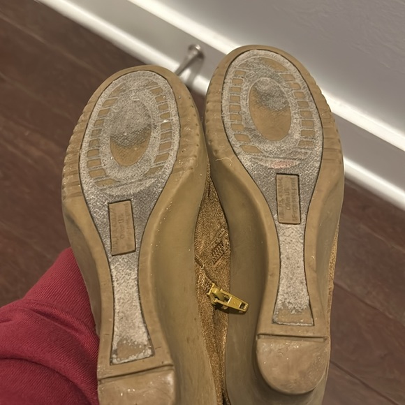 RAMPAGE Tan Faux Fur Wedge Lace Up Mid Calf Boots - Picture 7 of 7